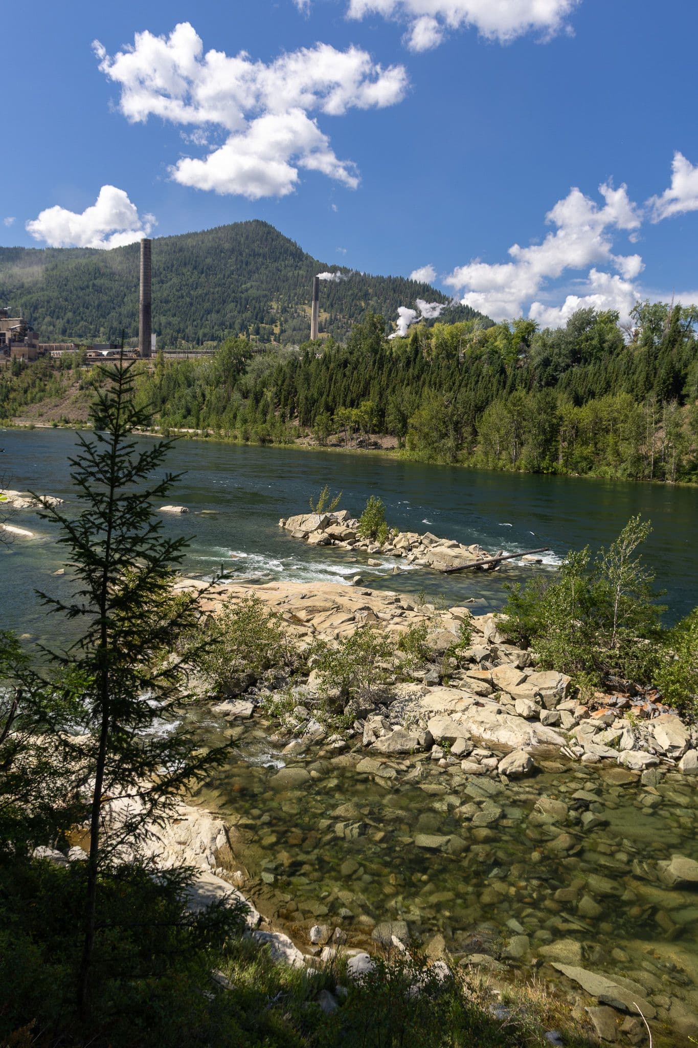 Metal Refinery along the Columbia River in Trail, BC