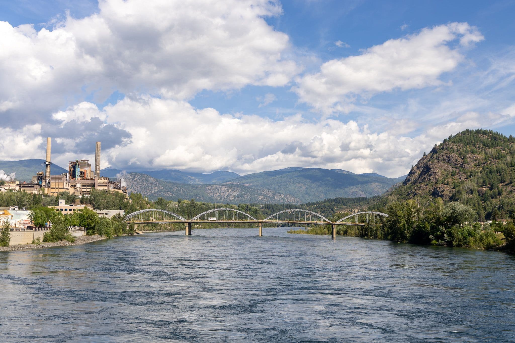 Bridge over the Columbia River in Trail British Columbia