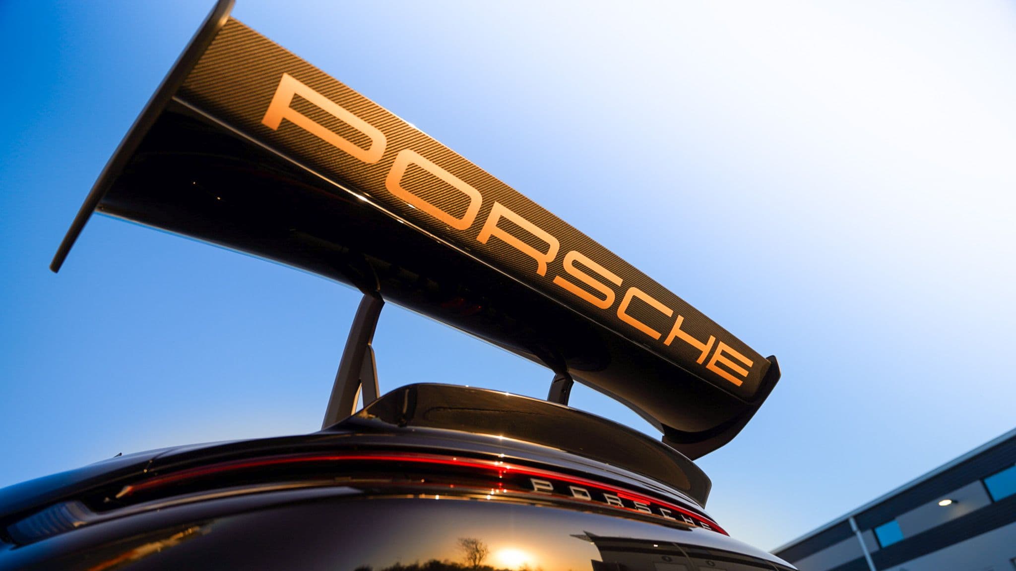 Black Porsche GT3RS Spoiler Car Photography
